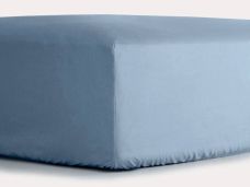 Простирадло на резинці + нав. Saten Fitted Sheet 120x200 Синій
