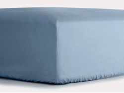 Простынь на резинке + нав. Saten Fitted Sheet 120x200 Синий