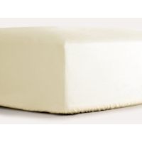 Простирадло на резинці + нав. Saten Fitted Sheet 90x200 Кремовий
