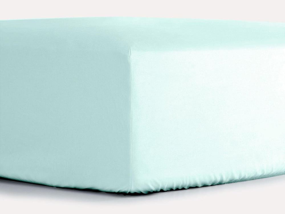 Простирадло на резинці + нав. Saten Fitted Sheet 90x200 М'ята