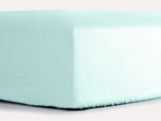 Простирадло на резинці + нав. Saten Fitted Sheet 120x200 М'ята