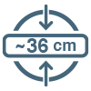 Полная высота матраса 36 см