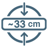 Повна висота матраца 33 см